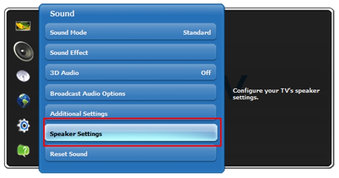 How to Disable the TV speakers when connected to external speakers?