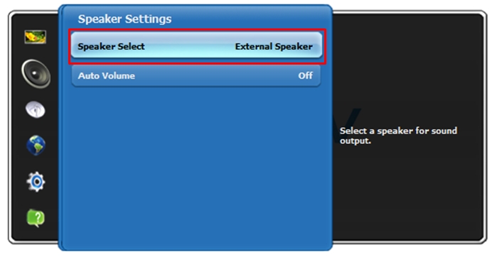 How to Disable the TV speakers when connected to external speakers?