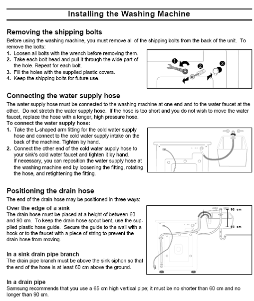 What are the Installation Steps of Washing Machine? Samsung Support India