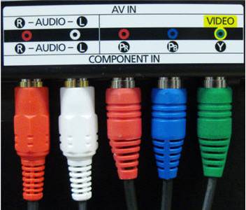 Cómo utilizar el Jack compartido Componente 1/AV 1.
