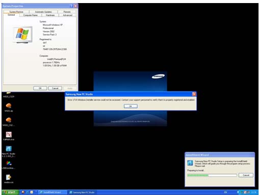 What do I need to do when a Windows Installer service installation error occurs?