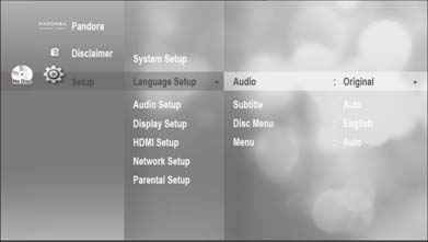 How do I set up my display options on my Blu-ray player?