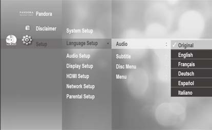 How do I set up my display options on my Blu-ray player?