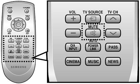 How to use various Remote Control functions including input mode, sound and volume