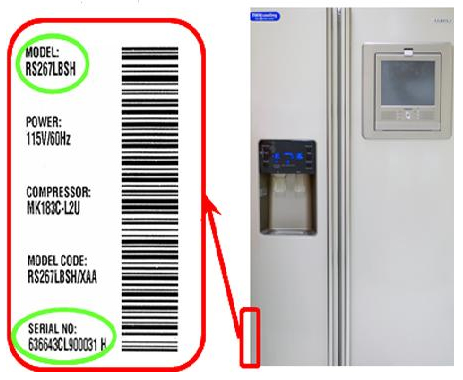 ¿Cómo buscar el modelo y el número de serie de mi Refrigerador?