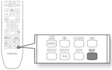 Press the SLEEP button on the remote