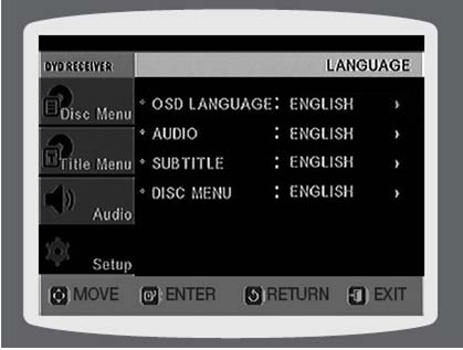 If the language you selected is not recorded on the disc, the menu language will not change even if you set it to your desired language.