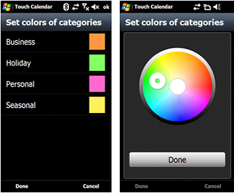 Touch Calendar’da kategori seçeneği nasıl kullanılır?