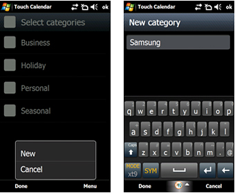 Touch Calendar’da kategori seçeneği nasıl kullanılır?