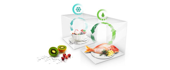 What is the Twin Cooling System featured in some Samsung fridge-freezers?