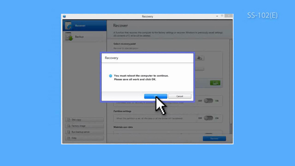Click OK when prompted