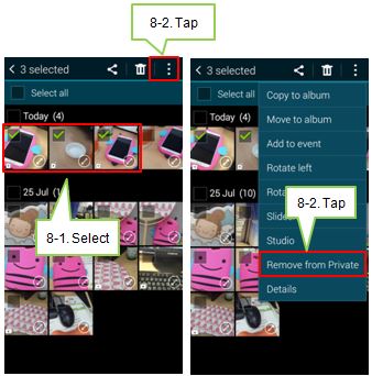 How do I use the Private mode of Galaxy Alpha?