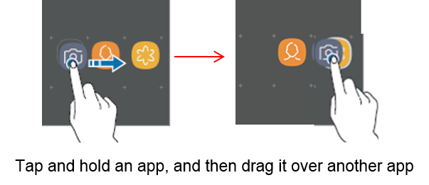 Galaxy Note8: How can I create folders for some applications?