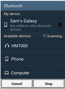 Uso de Bluetooth Galaxy S4 (GT-I9500)