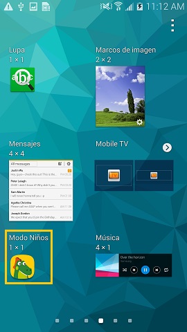 ¿Cómo activar el Modo Niños (Kids Mode) en GALAXY S5?