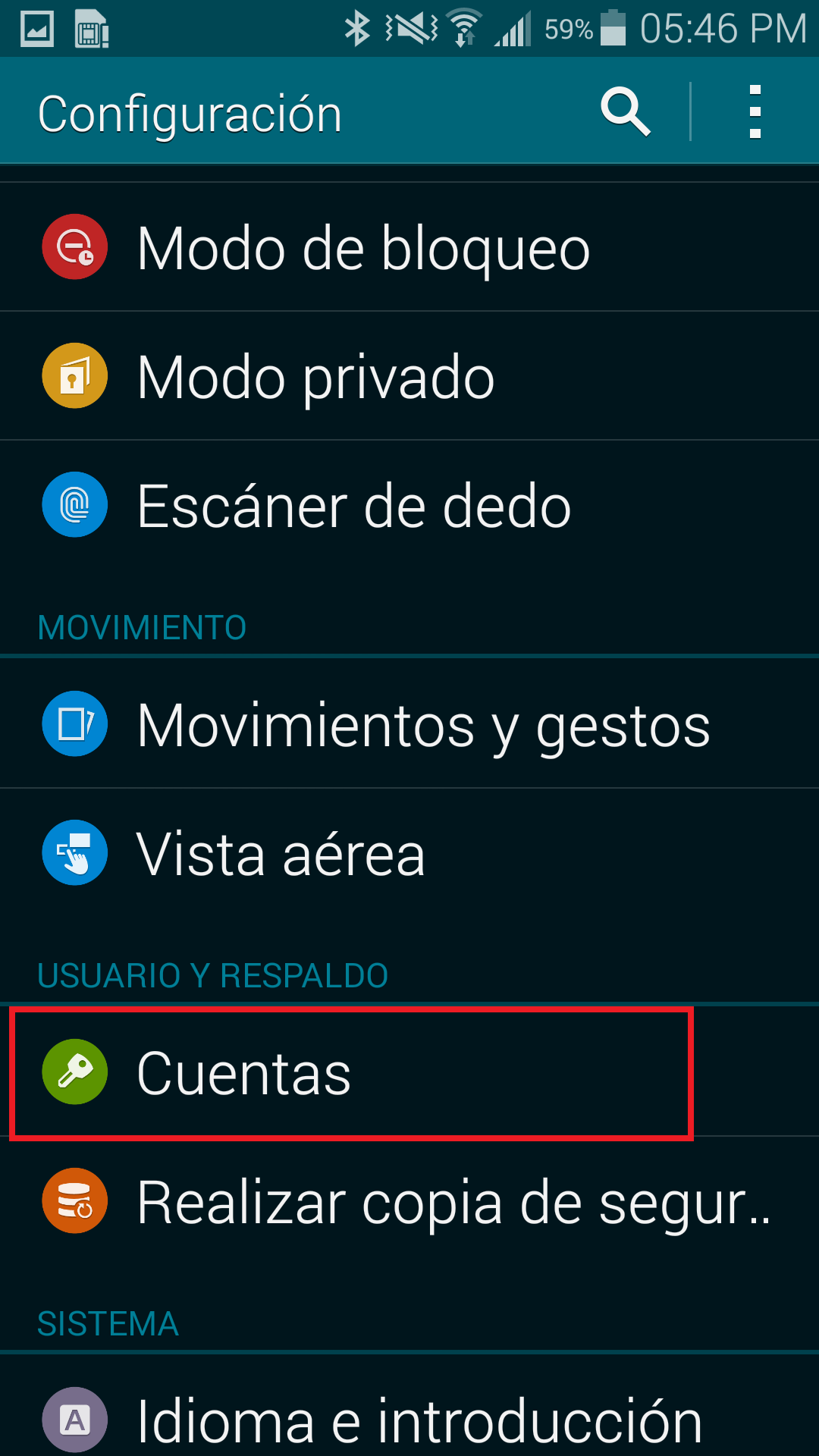 ¿Cómo crear una cuenta de Gmail en mi Samsung Galaxy S5?