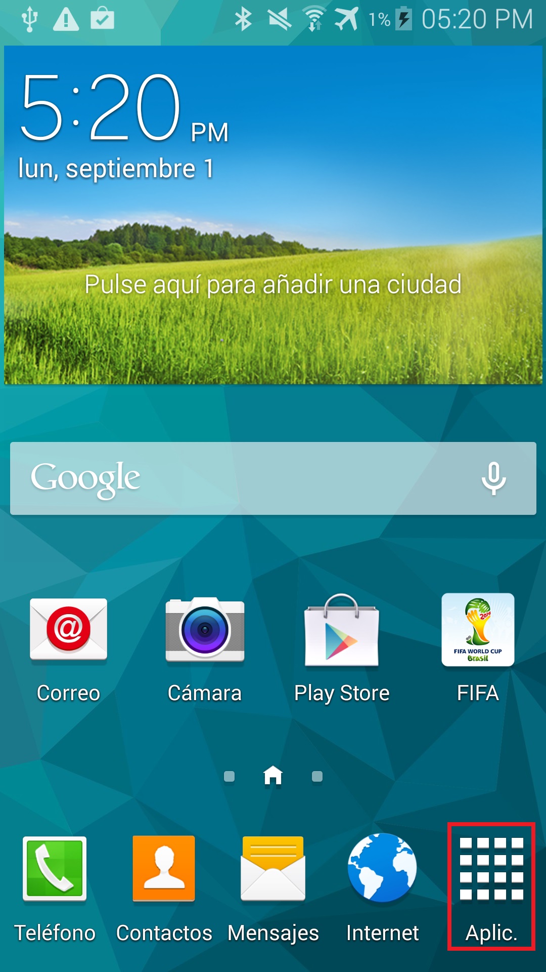 ¿Cómo crear una cuenta de Gmail en mi Samsung Galaxy S5?