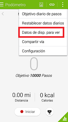 No se pueden ver/sincronizar los datos del podómetro en el Gear2 o Gear Fit