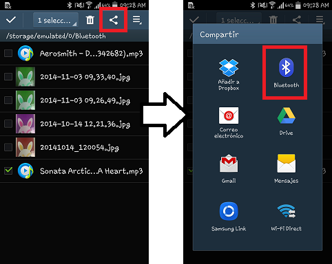 Uso de Bluetooth Galaxy S4 (GT-I9500)