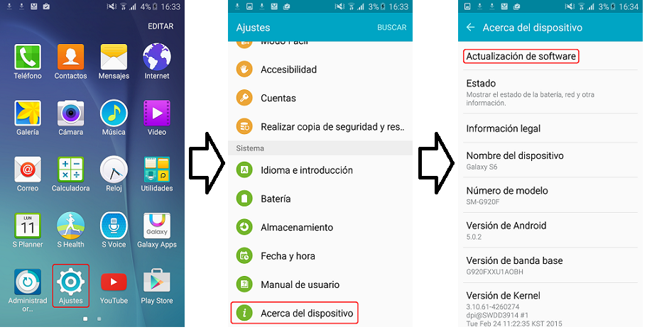 Galaxy Smartphone: Actualización de Software a través del aire (FOTA) Android 5.0 Lollipop