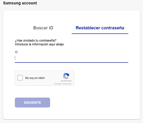 Cuenta Samsung: ¿Cómo puedo recuperar el usuario o la contraseña de mi cuenta Samsung?