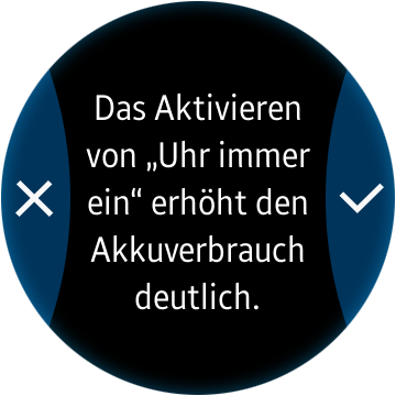 Das Aktivieren dieser Funktion wird den Akkuverbrauch stark erhöhen