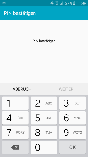 Geben Sie die eingestellte PIN, das Passwort oder Sperrmuster ein, um den Zugriff auf Smart Lock zu autorisieren