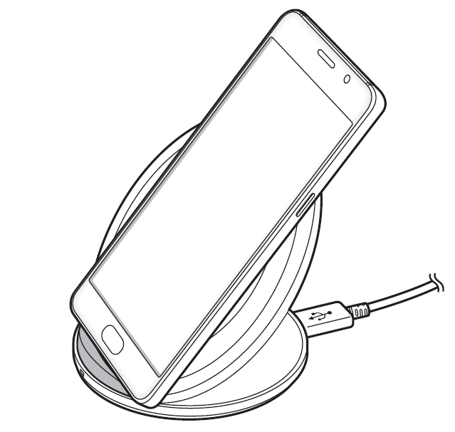 Legen Sie das Galaxy S7 (edge) zentriert auf das Ladegerät.