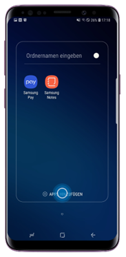Um weitere Apps hinzuzufügen, tippen Sie im Ordner auf «Apps hinzufügen»