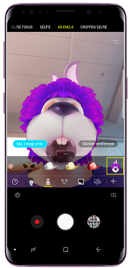 Sie können ebenso Fotos und Videos aufnehmen, auf denen Sie Live Gegenstände