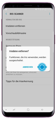 Tippen Sie auf «Entfernen»