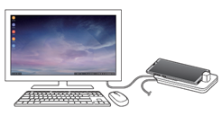 Benötigen Sie ein Aufladegerät (TA), HDMI-Kabel und einen Monitor