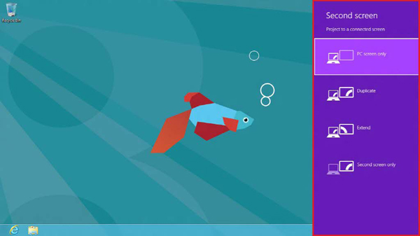 How to change the settings for Samsung Windows 8 PC and a second Monitor