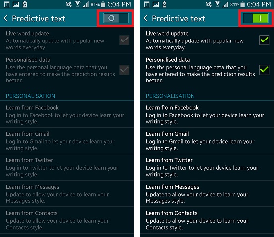 How do I enable predictive text on my phone? | Samsung Support NZ