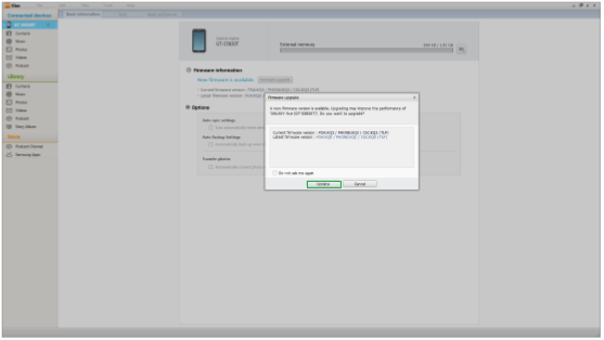 Upgrading the Software of my phone
