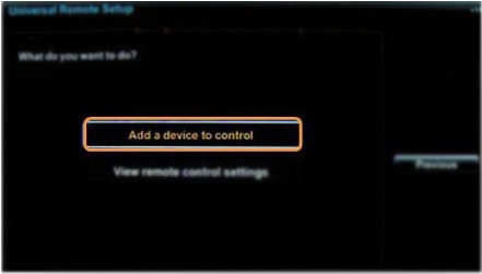 Universal Remote Setup