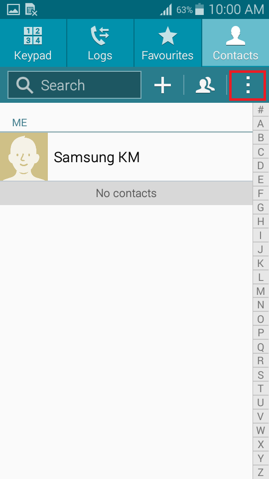 Tap the 3 dot - or MORE - button