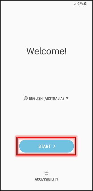 Tap Start to begin