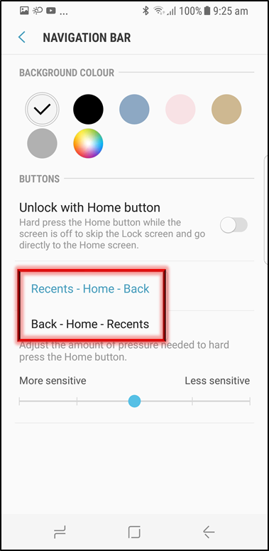 How to personalise the Navigation bar