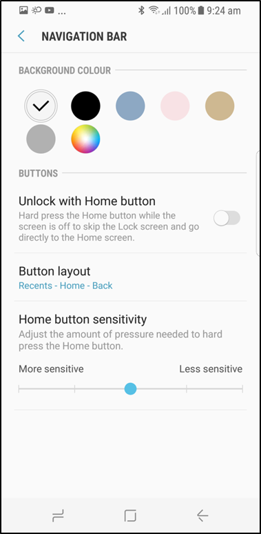 how do i personalise the navigation bar?