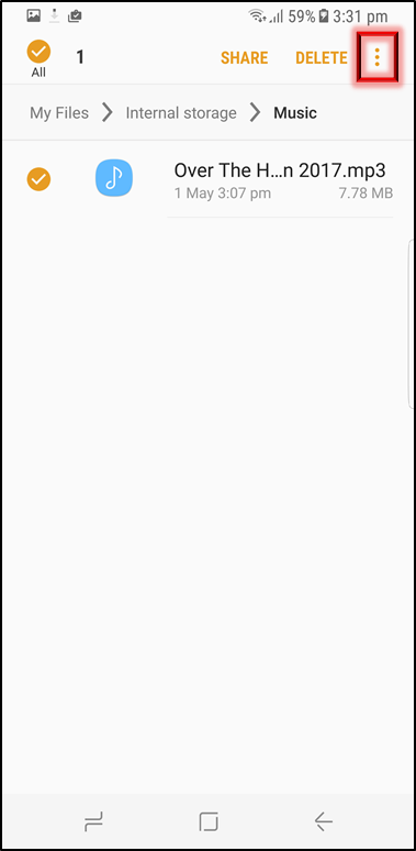 How to set an Audio file as a Message notification