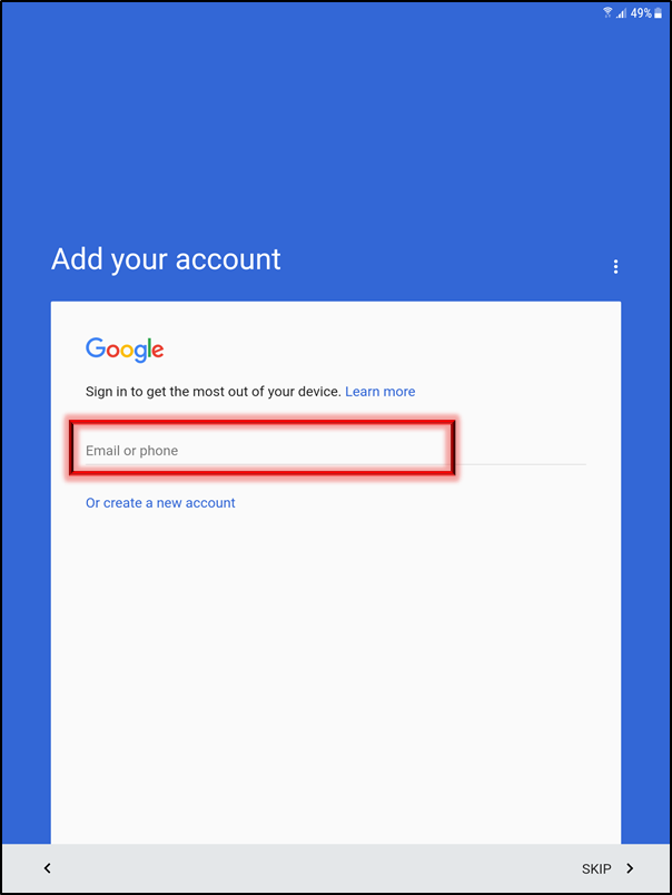 Sign in to your Google account
