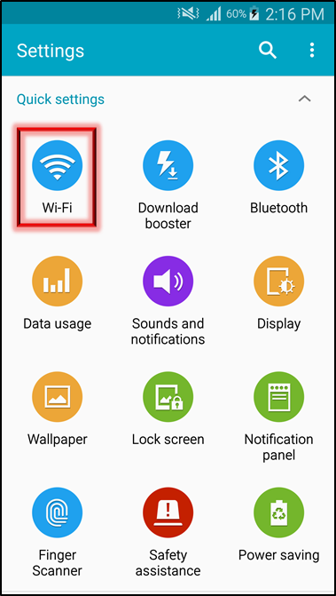 Settings > Wi-Fi