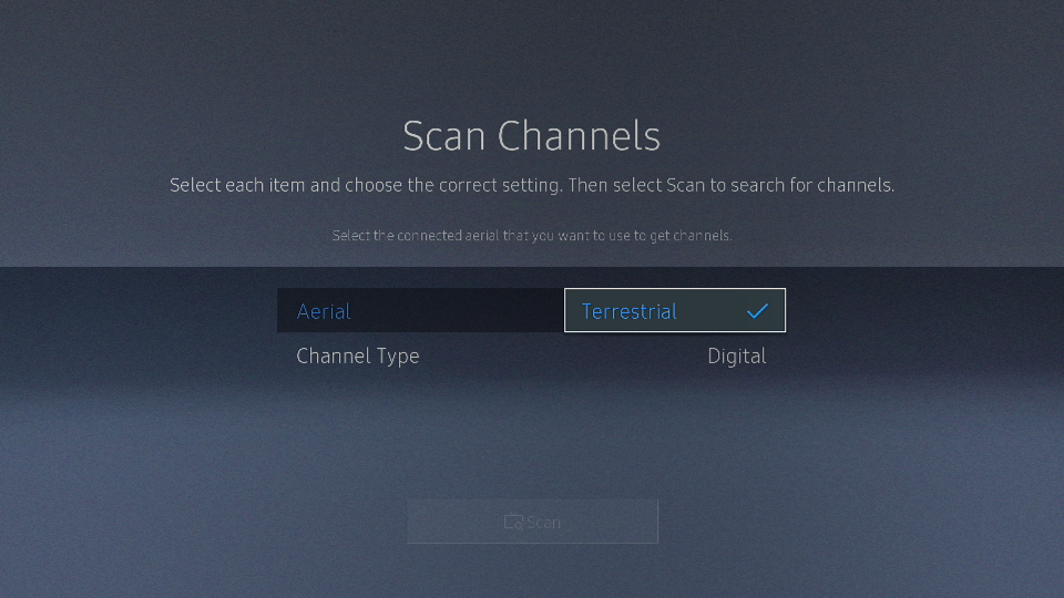 How to set Samsung Smart TV to receive digital broadcast? Samsung