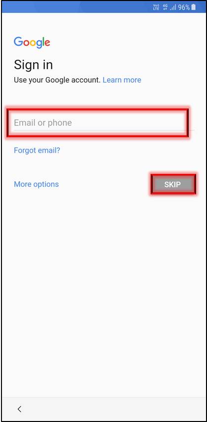 Signing into your Google account