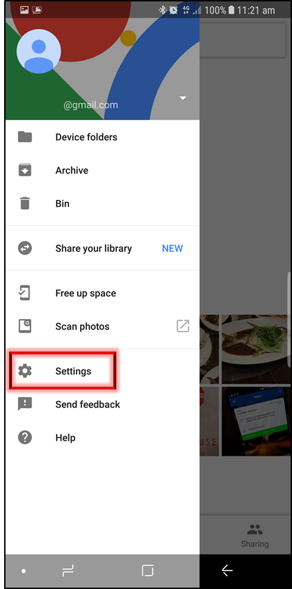 Tap on Settings