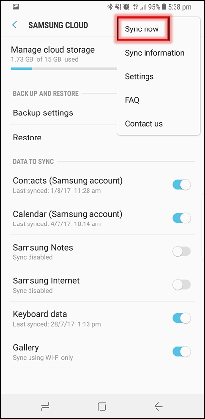 How do I sync my data from my Mobile device? | Samsung Support Australia