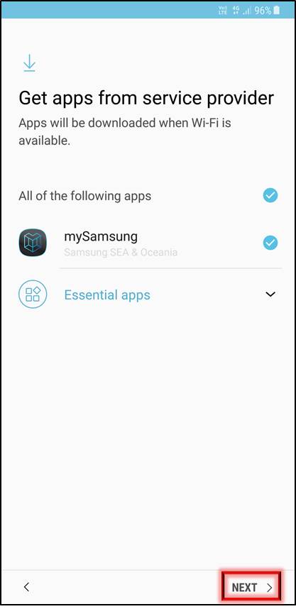 Get apps from service providers