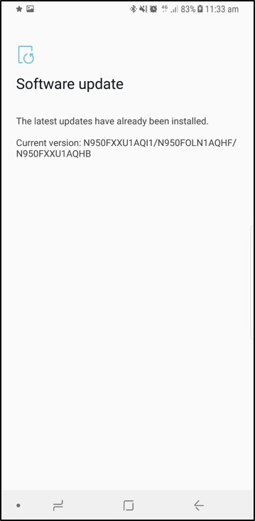 Already the latest Android OS Version installed on your device