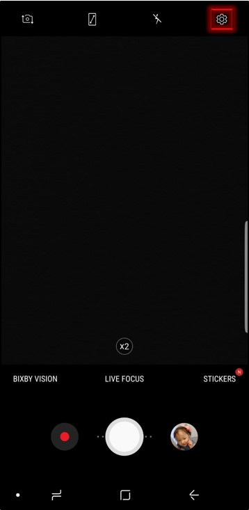 Go into the Camera Settings